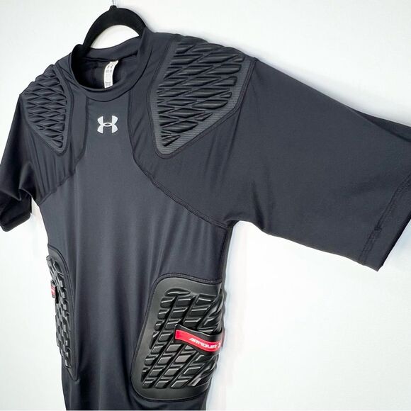 NWT Under Armour Heat Gear Compression Football Padded Armour Top Medium - Picture 4 of 11